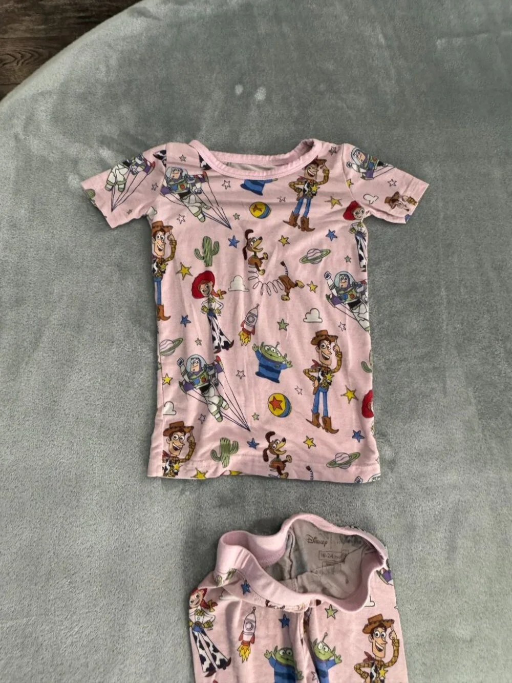 Little Sleepies Disney Story Pals Pink Two Piece Pajamas 18-24 Months